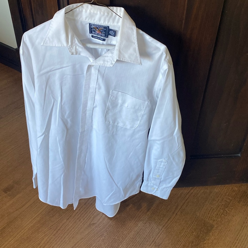 Mens white American Living long sleeve button down shirt